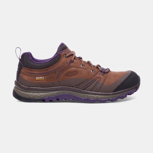 Magasin Chaussures Keen | Chaussure Randonnée Keen Terradora Cuir Waterproof Femme Marron Violette (FRY607453)